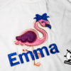 Kinder T-Shirt Flamingo Shirt mit Zahl; Namen & Motiv; personalisiert; Stickerei | bestickt; Babybody