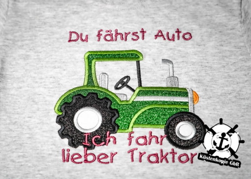 Kinder T-Shirt Traktor personalisiert, Shirt bestickt, Geburtstagsshirt KIN-Kinder 2