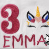 Kinder T-Shirt Einhorn Shirt mit Zahl; Namen & Motiv;personalisiert; Geburtstag Kinder; Geburtstagsshirt; Stickerei | bestickt; Babybody