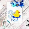 Kinder T-Shirt Paar Luftballon personalisiert, Shirt bestickt, Geburtstagsshirt KIN-Kinder