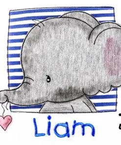 Kinder Langarmshirt Elephant Herz personalisiert, Shirt bestickt, Geburtstagsshirt K-Lang 2