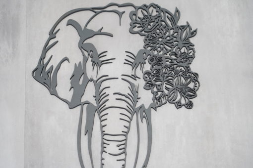 Wanddekoration, Wandbild Elefant in verschiedenen Farben, Lasergeschnittenes Bild, Dekoration BIL-Bilder 3