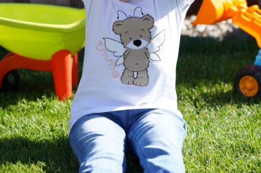 Kinder T-Shirt Teddy Fee personalisiert, Shirt bestickt, Geburtstagsshirt KIN-Kinder 3
