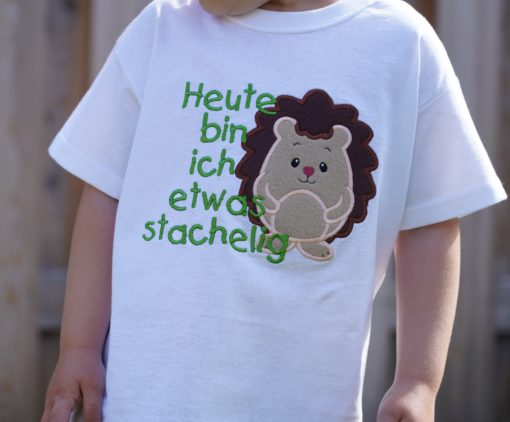 Kinder T-Shirt Igel personalisiert, Shirt bestickt, Geburtstagsshirt KIN-Kinder 9