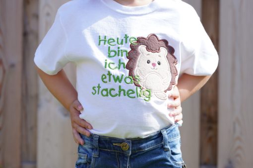 Kinder T-Shirt Igel personalisiert, Shirt bestickt, Geburtstagsshirt KIN-Kinder 8