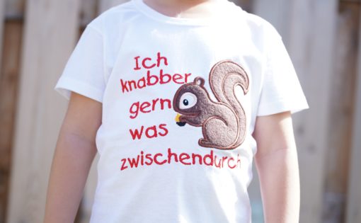 Kinder Langarmshirt Eichhörnchen personalisiert, Shirt bestickt, Geburtstagsshirt K-Lang 3